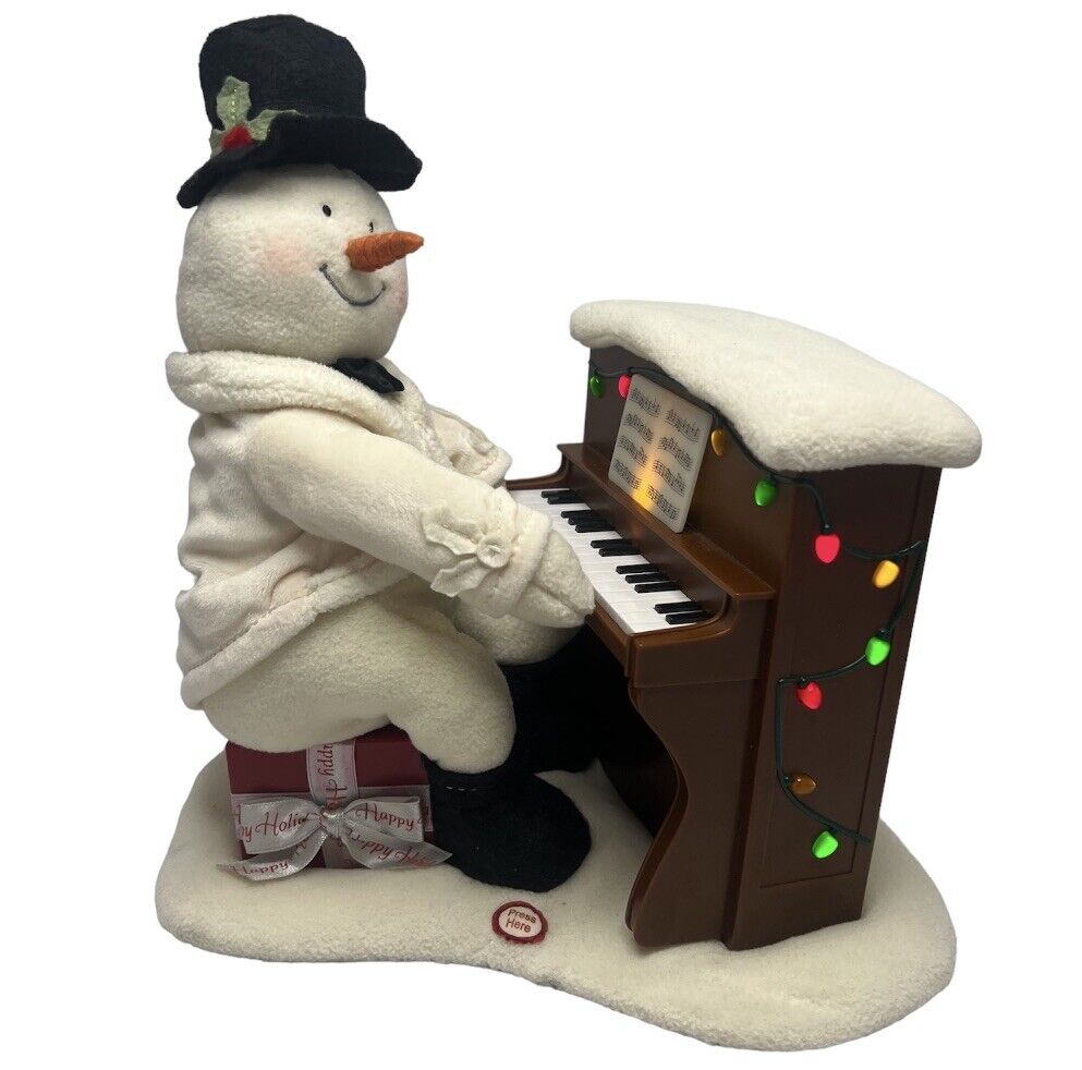 Hallmark Jingle Pals Plush Piano Playing Singing Snowman 2005 Christmas Holiday