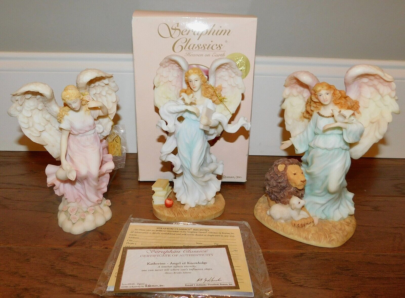 Lot 3 Seraphim Classics Angel Rosalie Katherine Serena Figurine Retired
