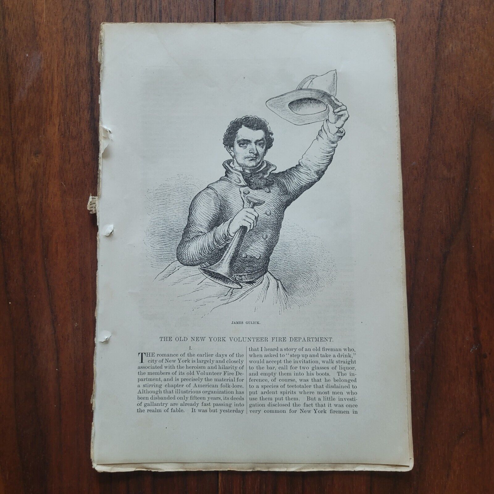 1881 Old New York Volunteee Fire Dep Article Harpers Monthly Illustrated 18 Page