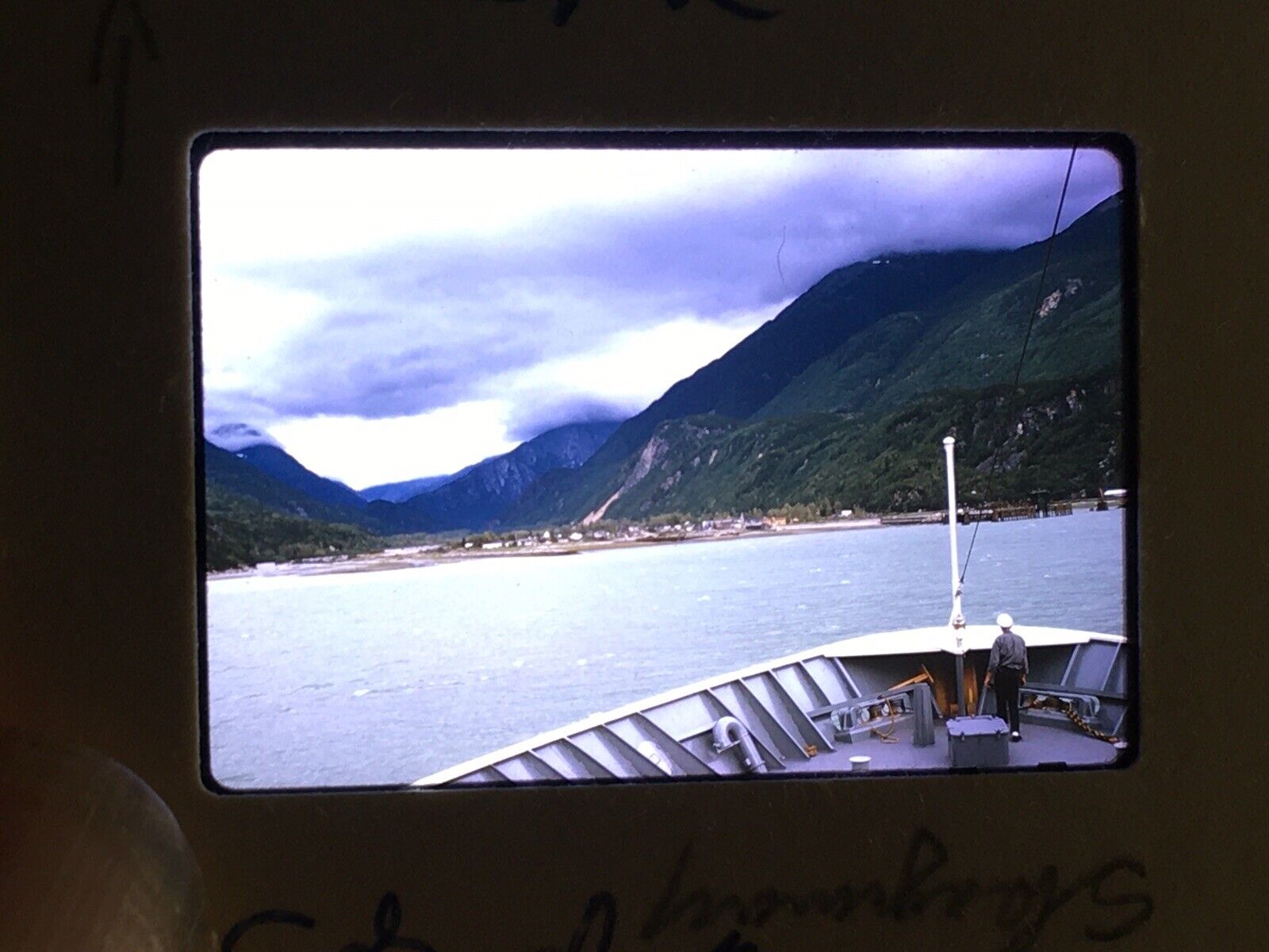 August 1963 35mm Slide Skagway Alaska Cool Town Shot From Boat In Inland Passage