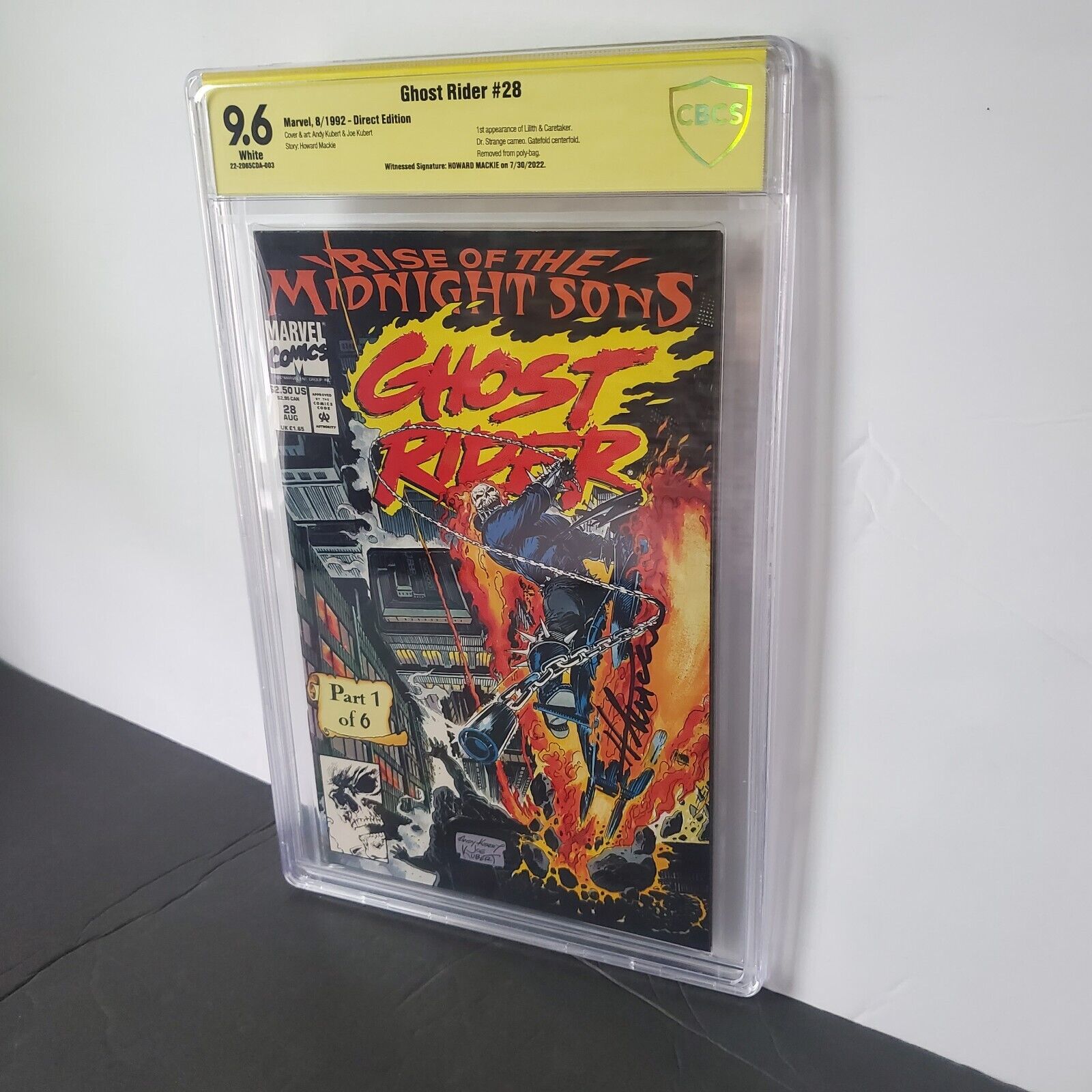 Ghost Rider#28 CBCS 9.6 1st appearance of the Midnight Sons Marvel 1992 Direct.