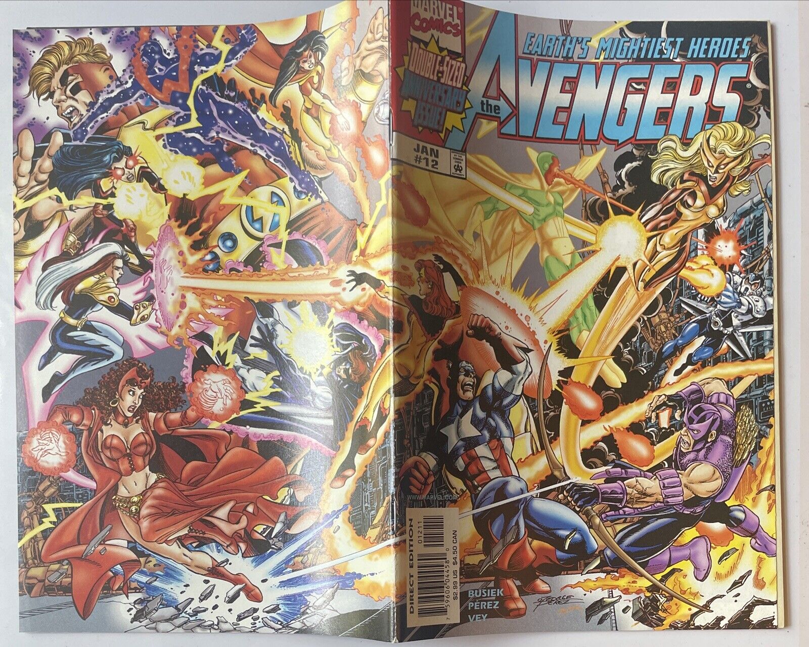 Avengers #12 • Anniversary Issue George Perez Wraparound Cover (Marvel 1999)