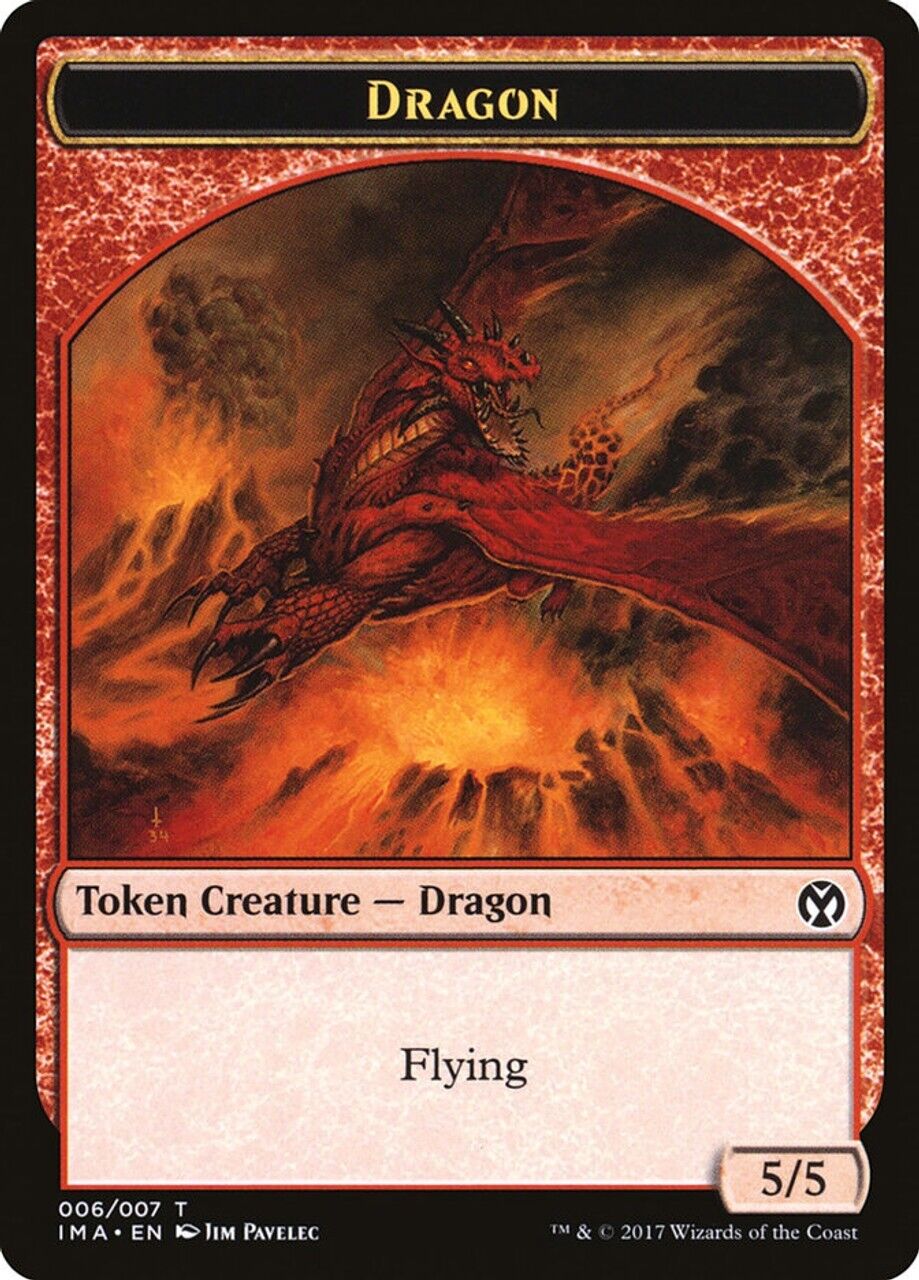 10 Token Cards - Dragon - Iconic Masters - SAME ART - NM/SP - Magic MTG FTG