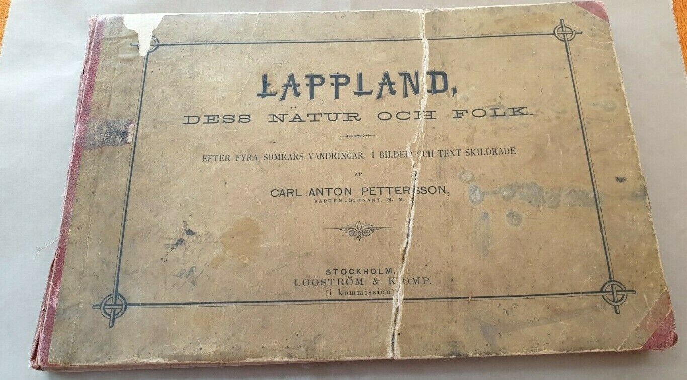 1871. LAPPLAND BOOK ON NATURE AND SOCIETY.RARE