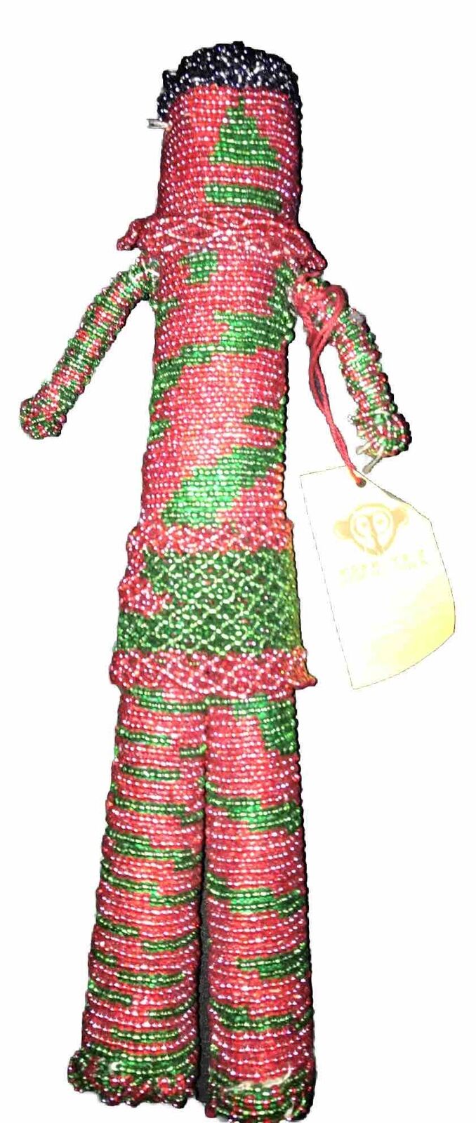 South Africa Monkeybiz Bead Doll Pink And Green  Lady