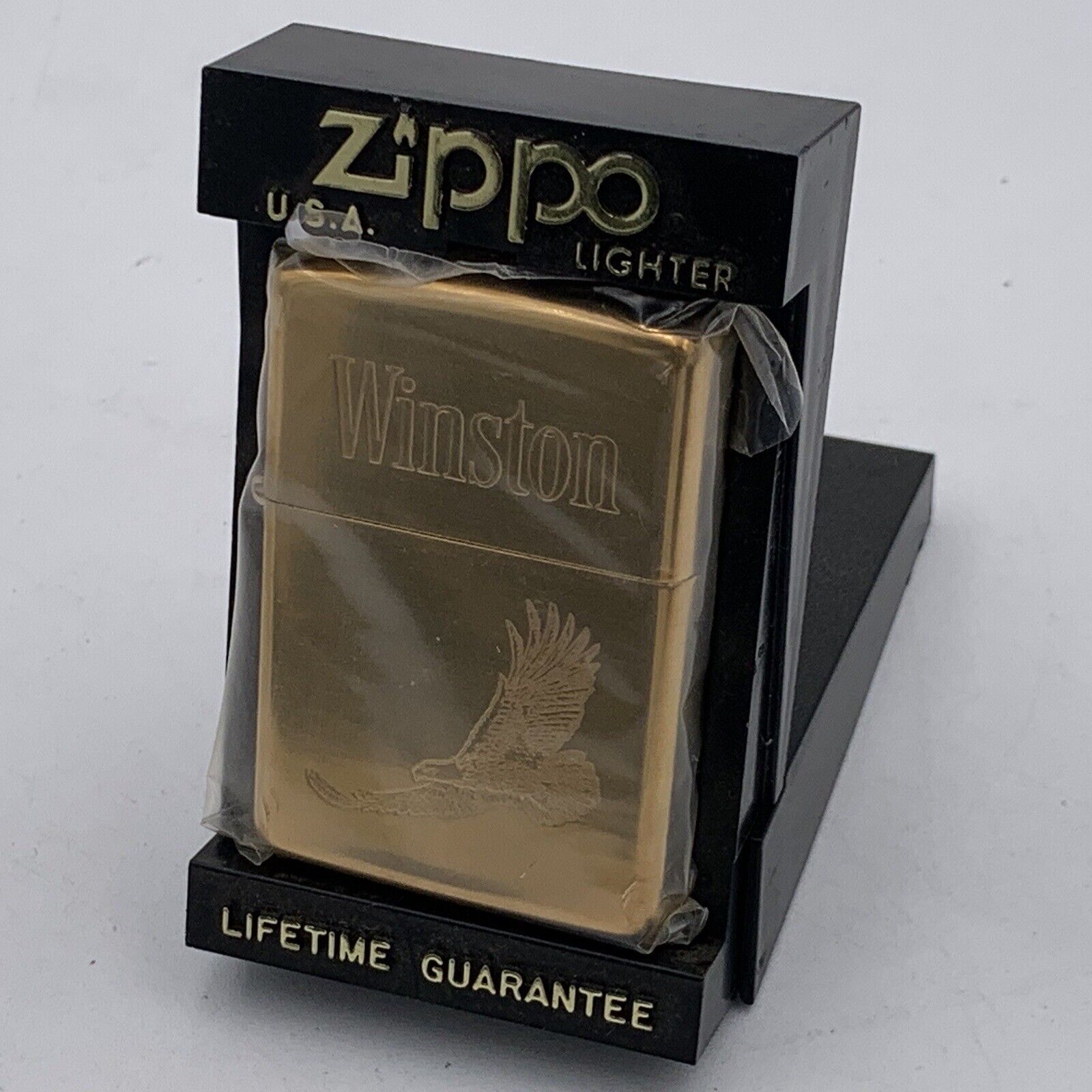 VTG New Unfired 1932-1992 Solid Brass Winston Eagle Advertising Zippo Lighter