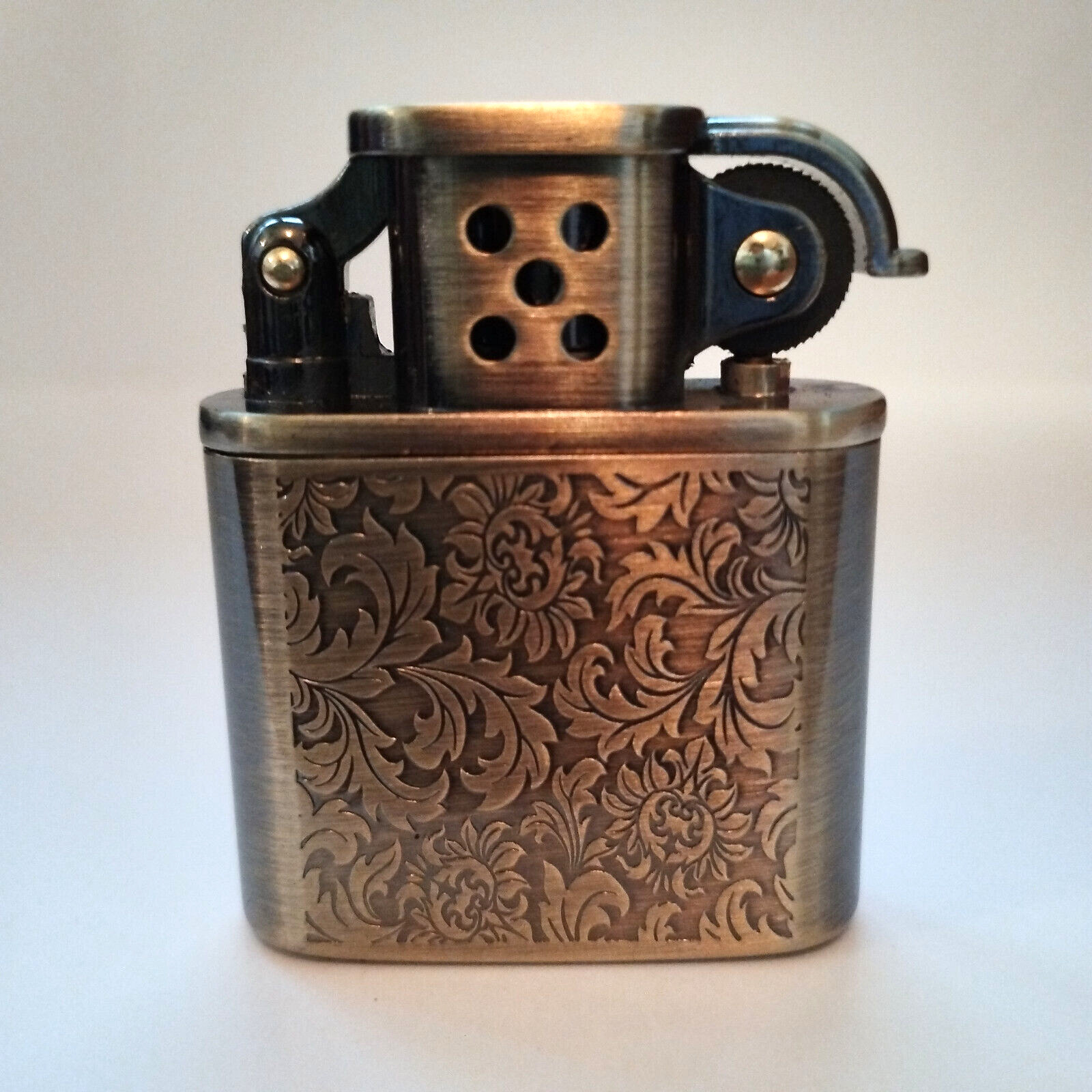Zorro 506 Tang Grass Bronze - Brass Petrol Lighter - with Gift Box & Flints