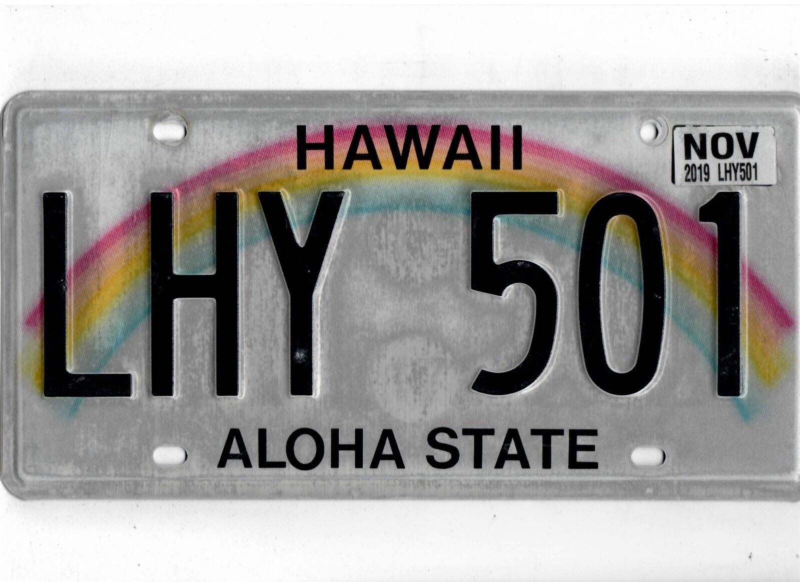 HAWAII passenger 2019 license plate \