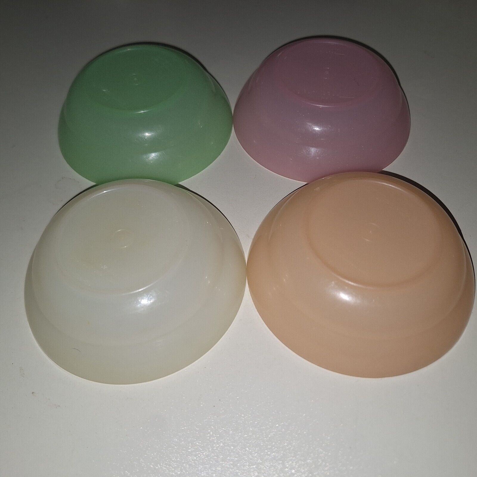 Set of 4 Vintage Tupperware Mini Wonderlier Bowls Pastel Colors Snacks Baby 