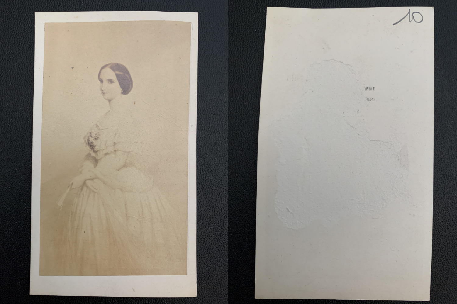 Charlotte of Belgium, Empress of Mexico Vintage Business Card, CDV. Ch
