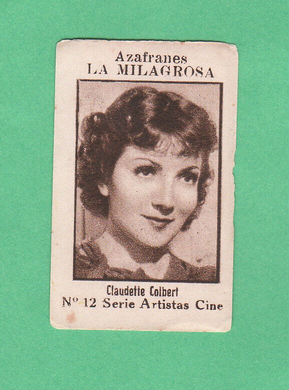 1930\'s  Claudette Colbert  La Milagrosa Spanish Tiny Film  Card  Rare