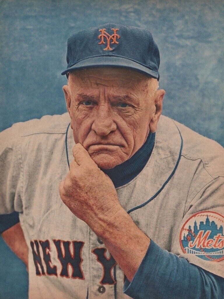 1963 Casey Stengel Full Page New York Mets Photo from Sport Magazine Print Ad