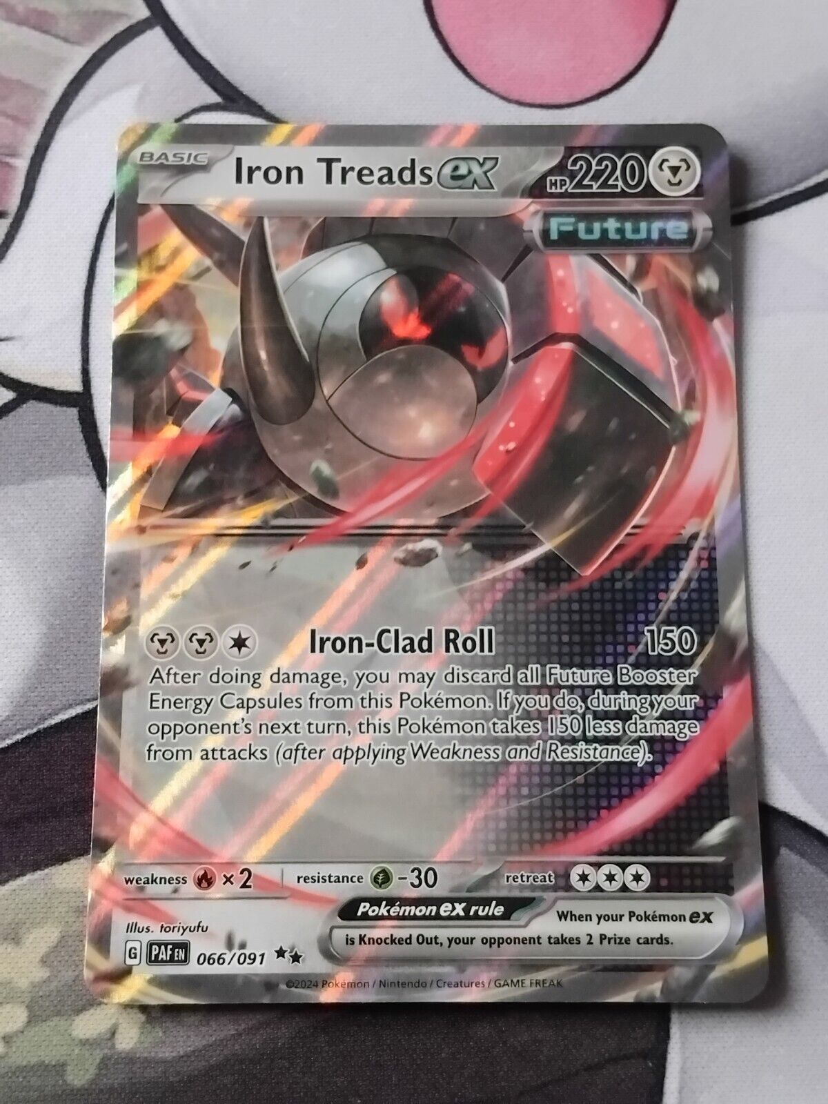 Pokemon Card - Iron Treads ex 066/091 - Paldean Fates - Double Rare, NM
