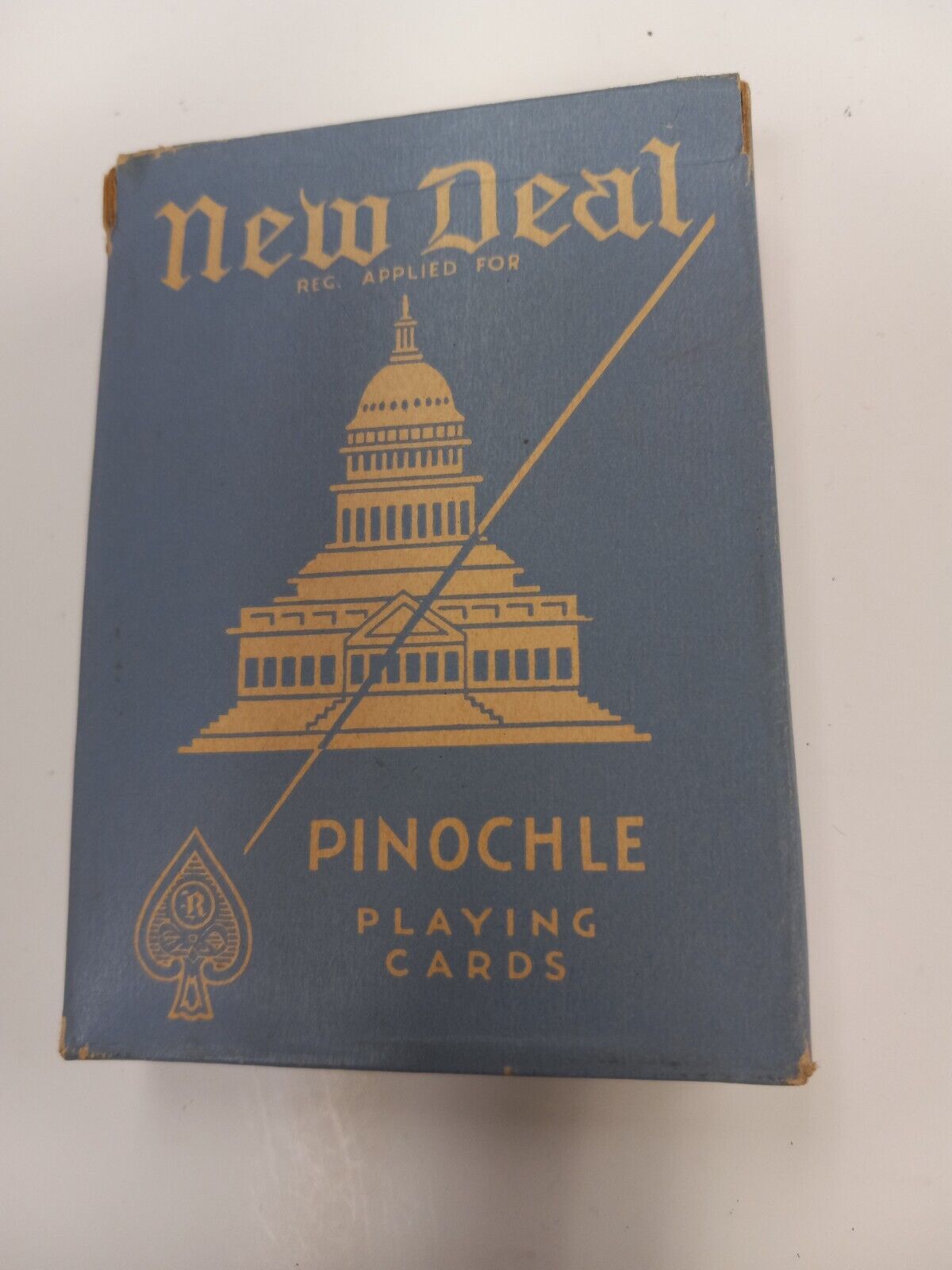 Vintage Pinochle Deck ( NEW DEAL ) Made in USA COMPLETE 1950's