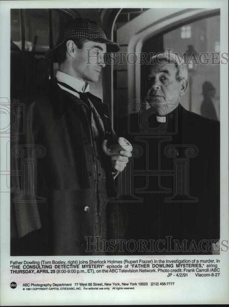 1991 Press Photo Actor Tom Bosley, Rupert Frazer on \