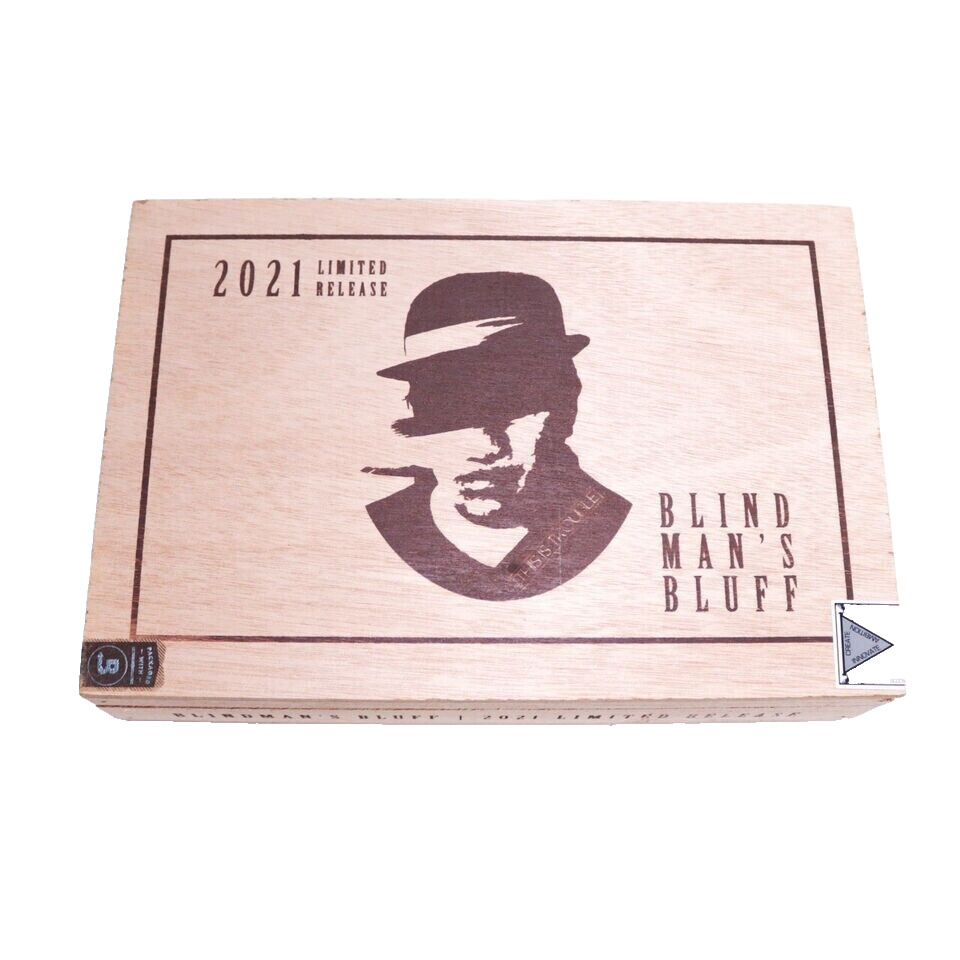 Blind Man's Bluff 2021 Empty Wooden Cigar Box 9.25