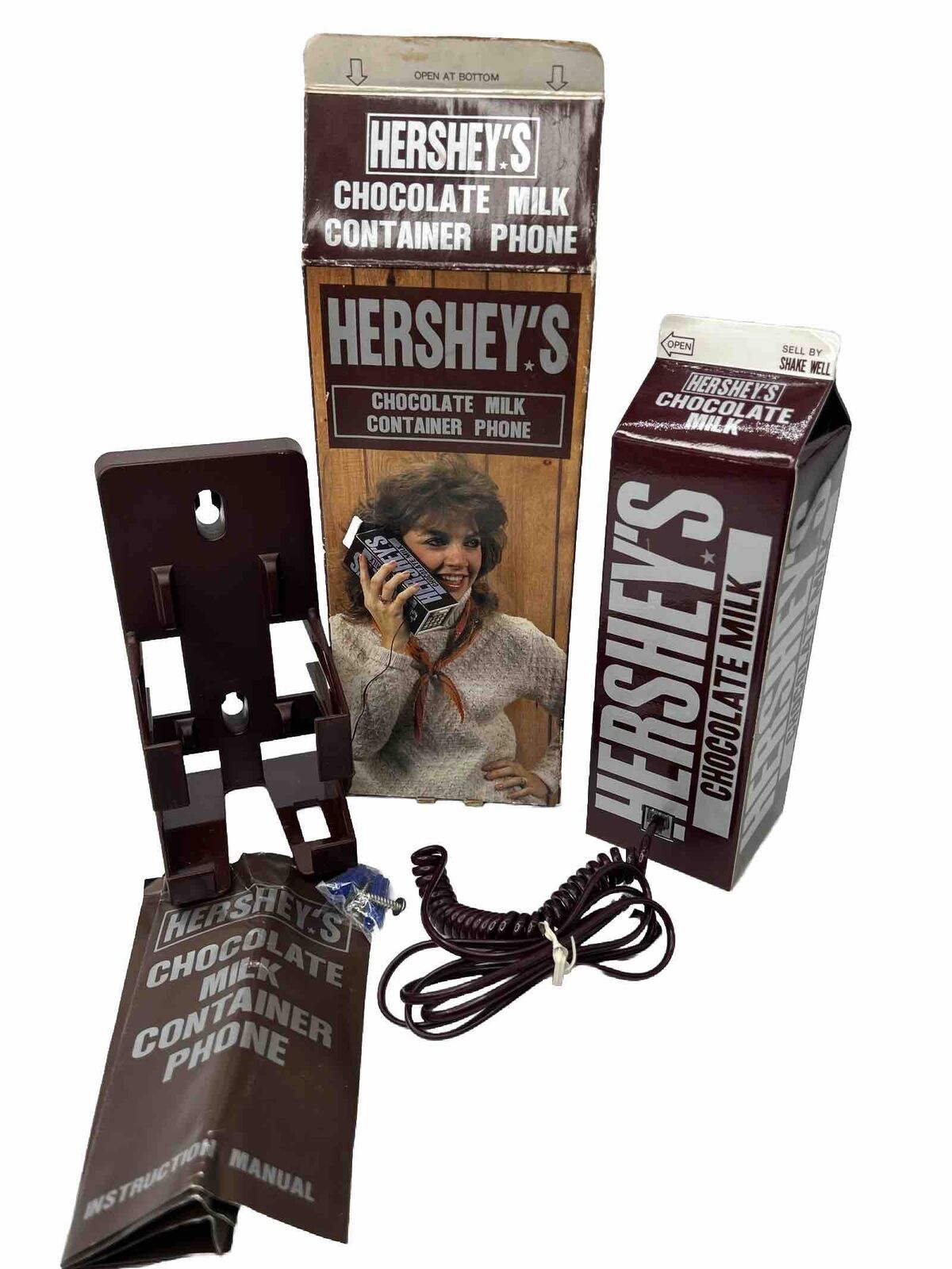 Hersheys Chocolate Milk Container Phone Model 6000 1985 Vintage Telephone WORKS