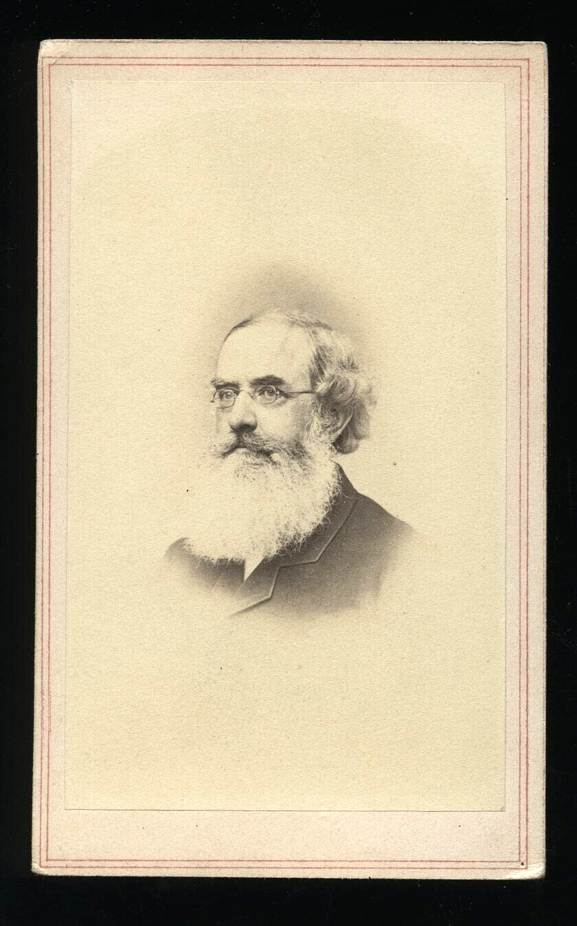civil war 1860s cdv signed autographed man with big beard famous or political ID