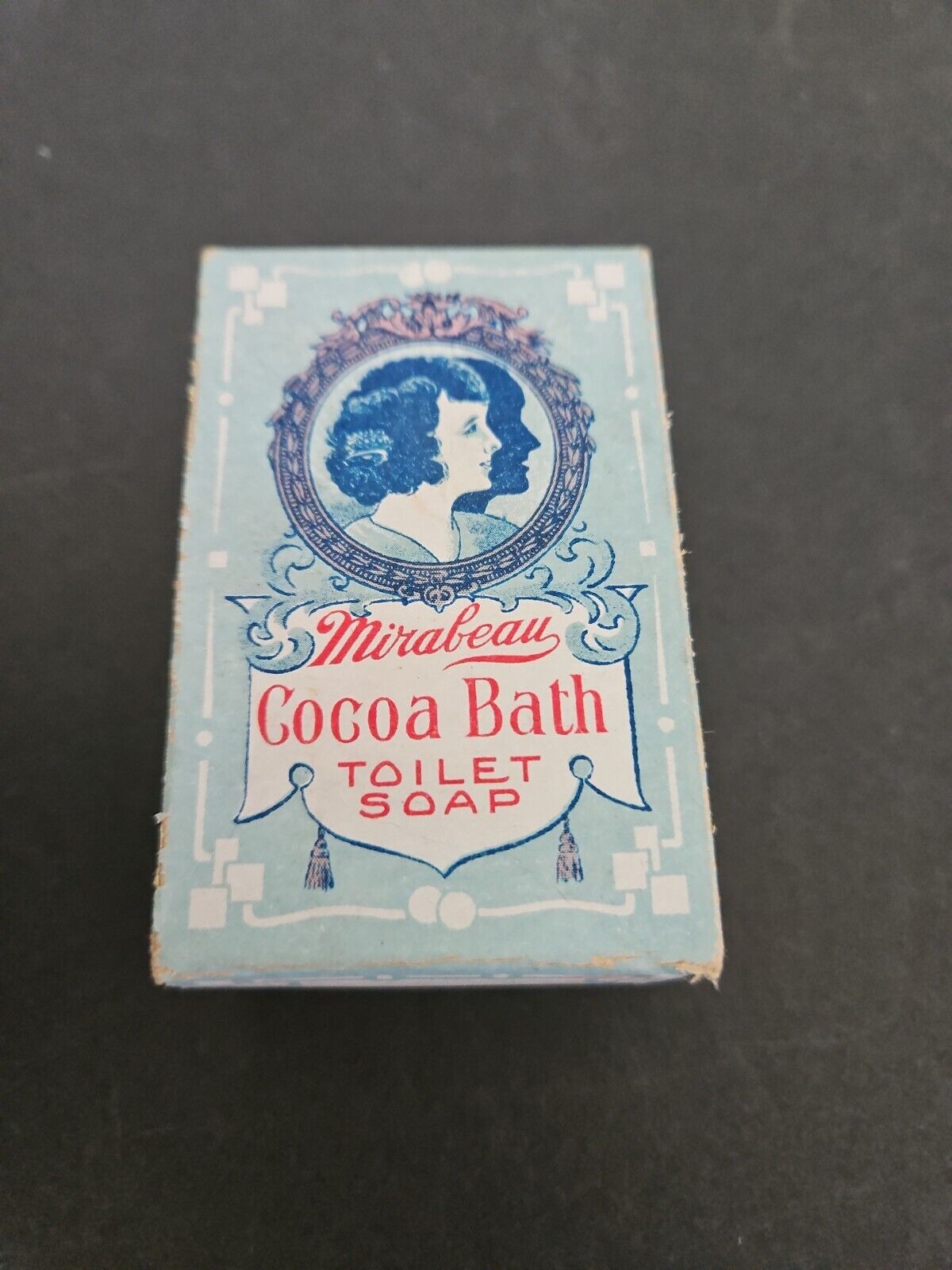 VINTAGE MIRABEAU COCOA BATH SOAP TOILET SOAP EMPTY ANTIQUE BOX EXCELLENT COND.