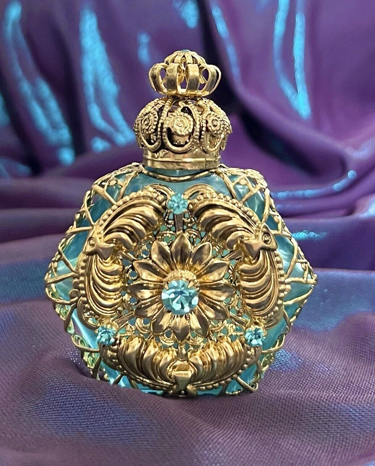 Czech Miniature Art Deco Perfume Bottle