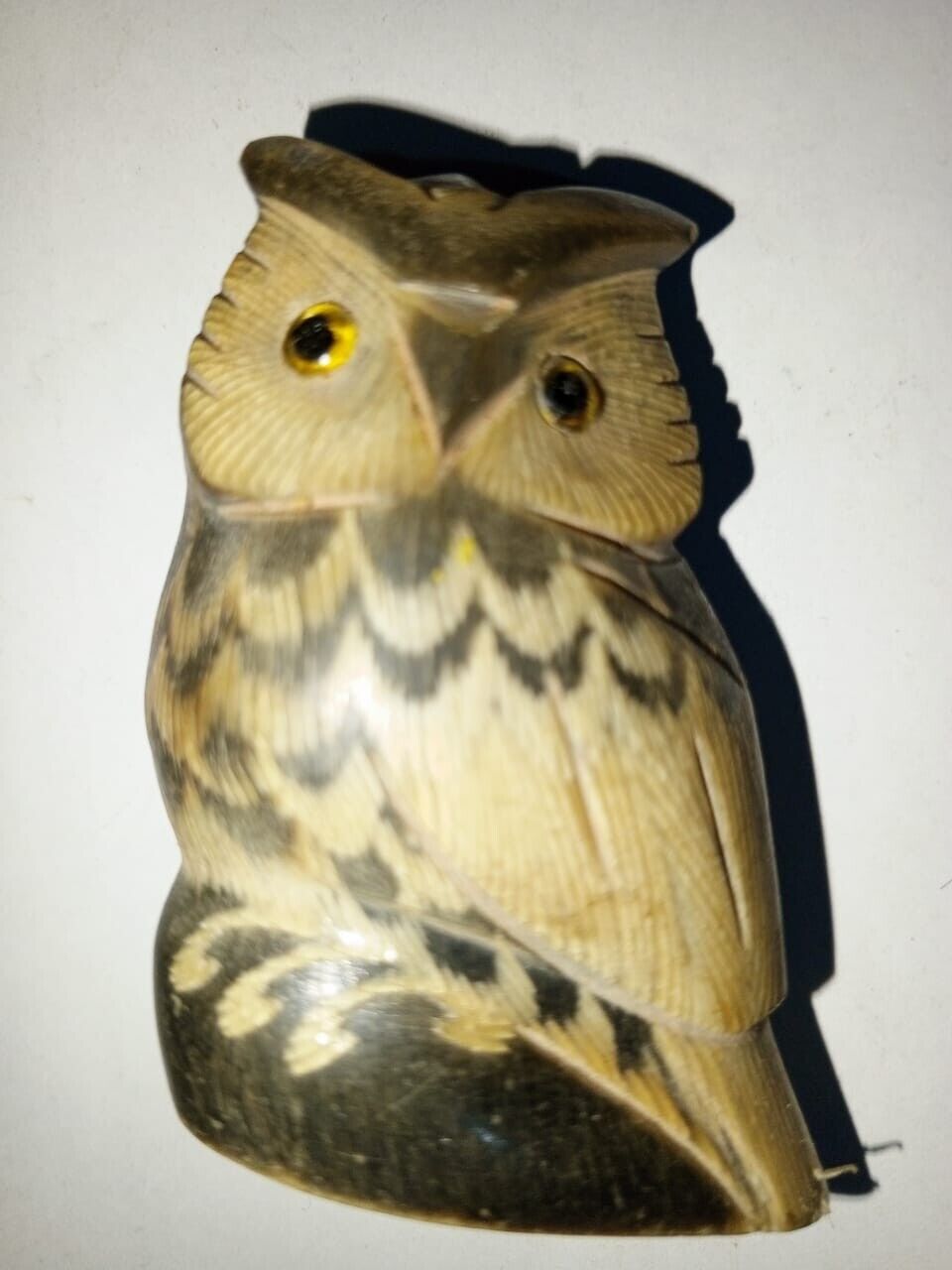 Hand-carved owl, very old antique