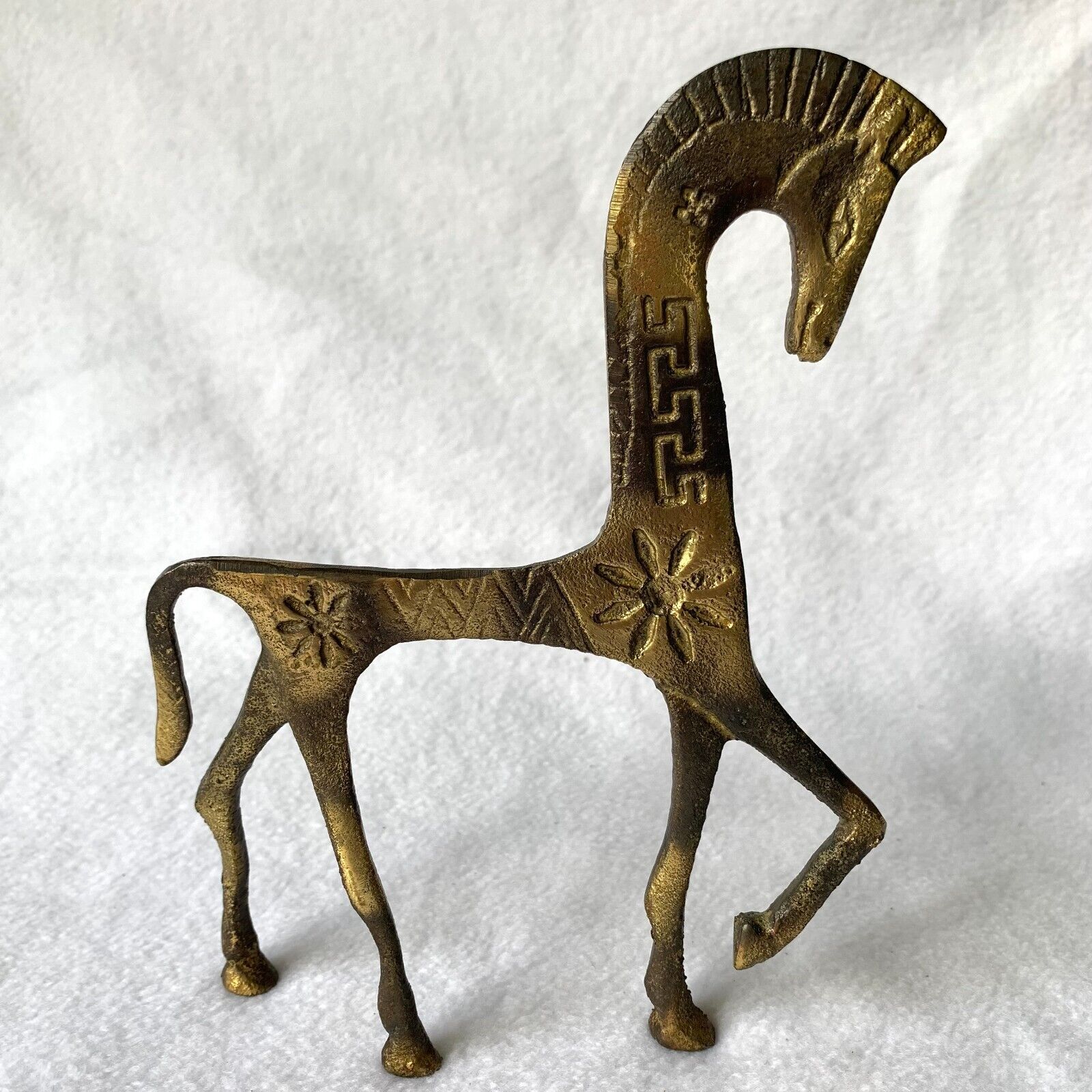 Frederick Weinberg Style Etruscan Horse Gold Tone Bronze Figurine Vintage 1960’s