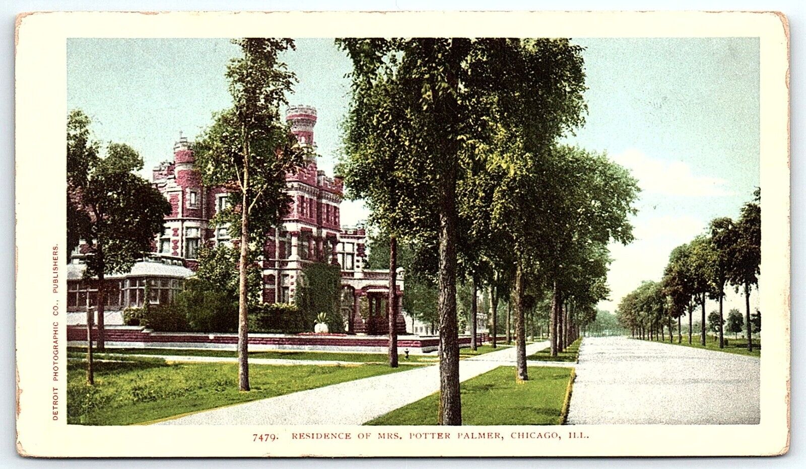 1903 UDB Detroit Photographic Co Mrs Potter Palmer Residence Chicago IL Postcard