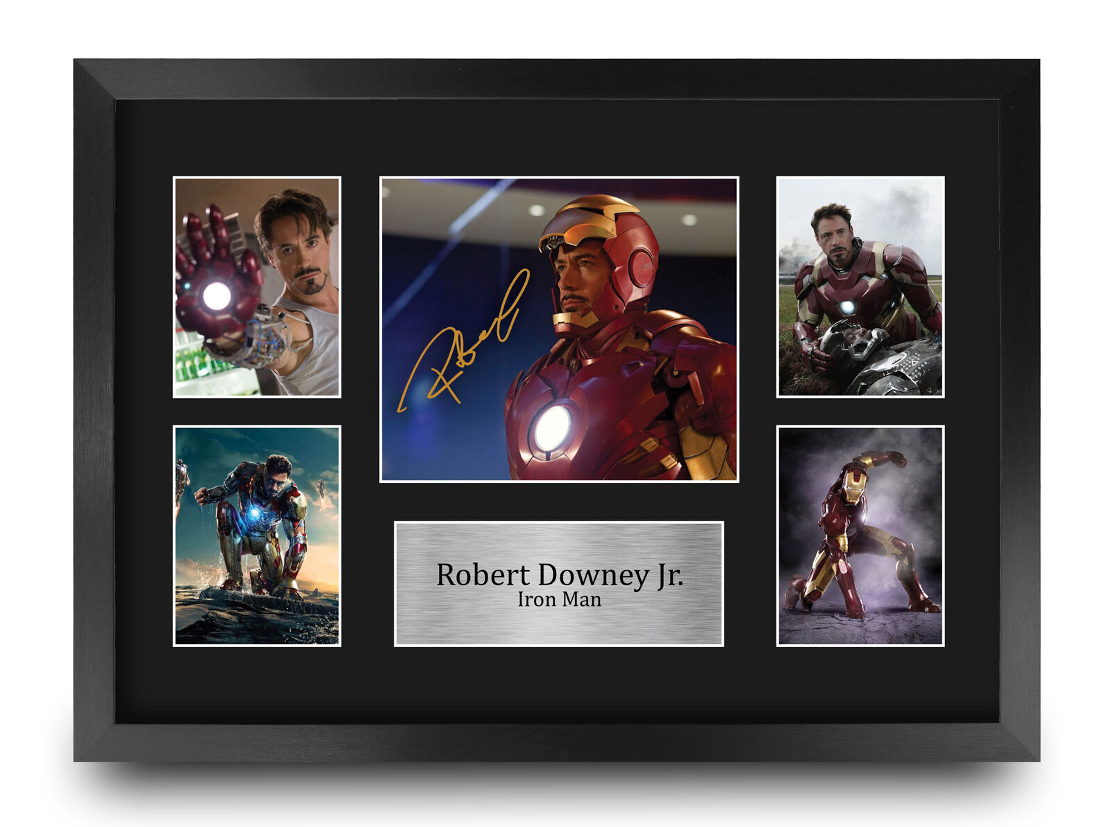 Robert Downey Jr Gift Idea Framed Autograph A3 Picture Print to Movie Fans
