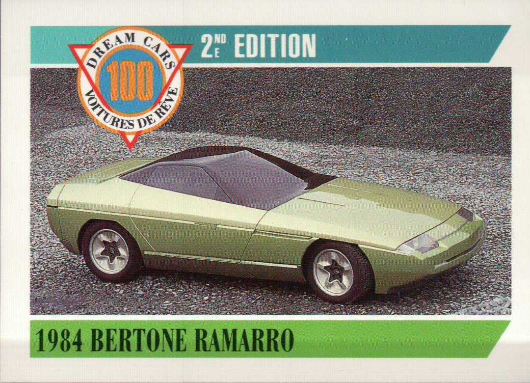 1984 Bertone Ramarro, Corvette Concept, Dream Cars Trading Card - Not Postcard
