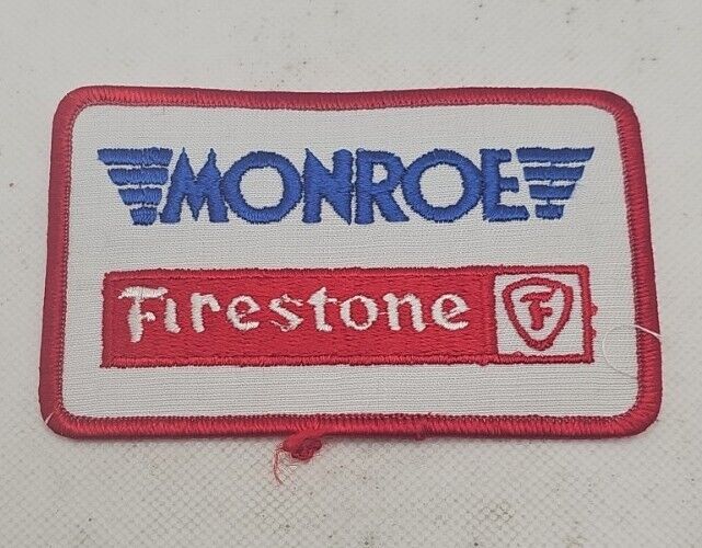 VTG embroidered Patch Racecar Monroe Firestone vest jacket patches 