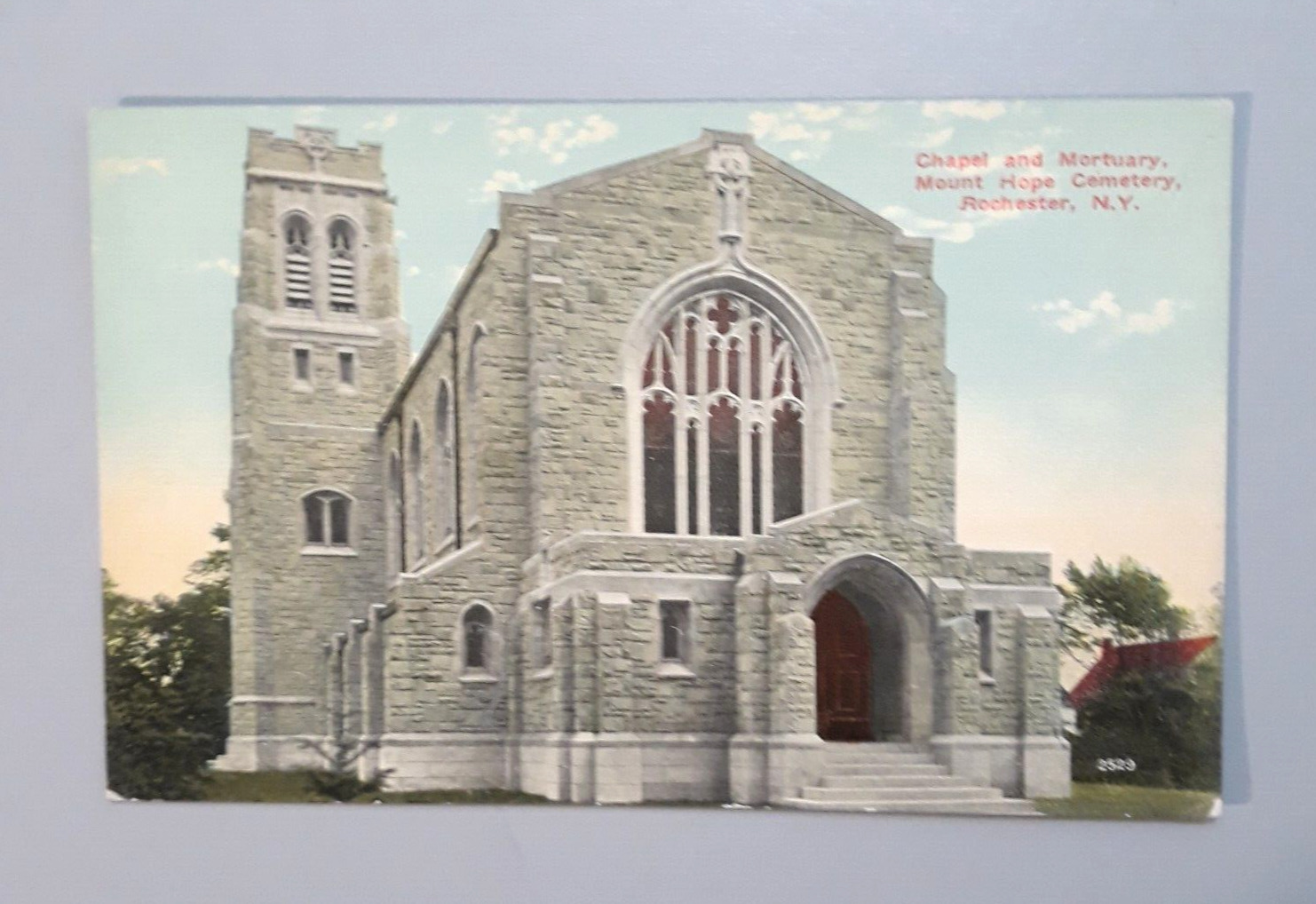 Vintage Postcard Rochester NY - CHAPEL AND MORTUARY MOUNT HOPE CEMETERY