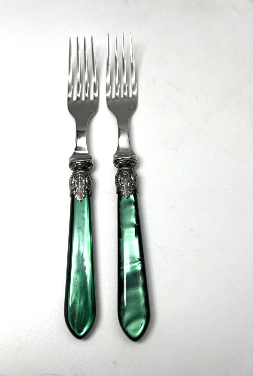 Elegant Paris Galaxy Pearl Gren Jean Couzon Two Forks NEVER USED