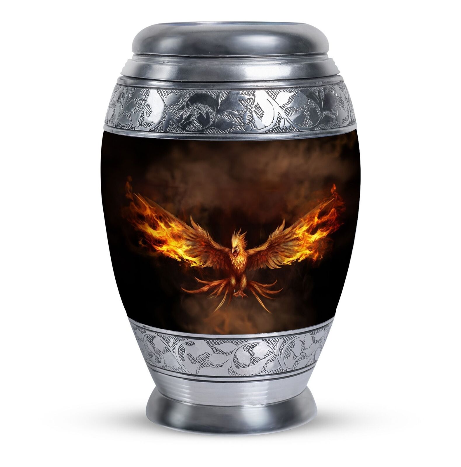 Angry Red Phoenix Memorial Urn | Phoenix Bird Container For Ashes