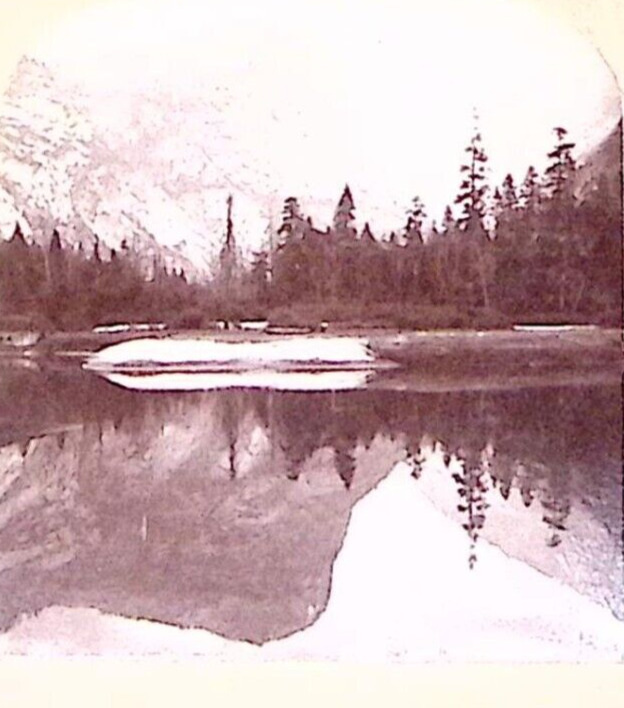 1899 MIRROR LAKE YOSEMITE VALLEY CALIFORNIA B.L. LINGLEY STEREOVIEW Z3145
