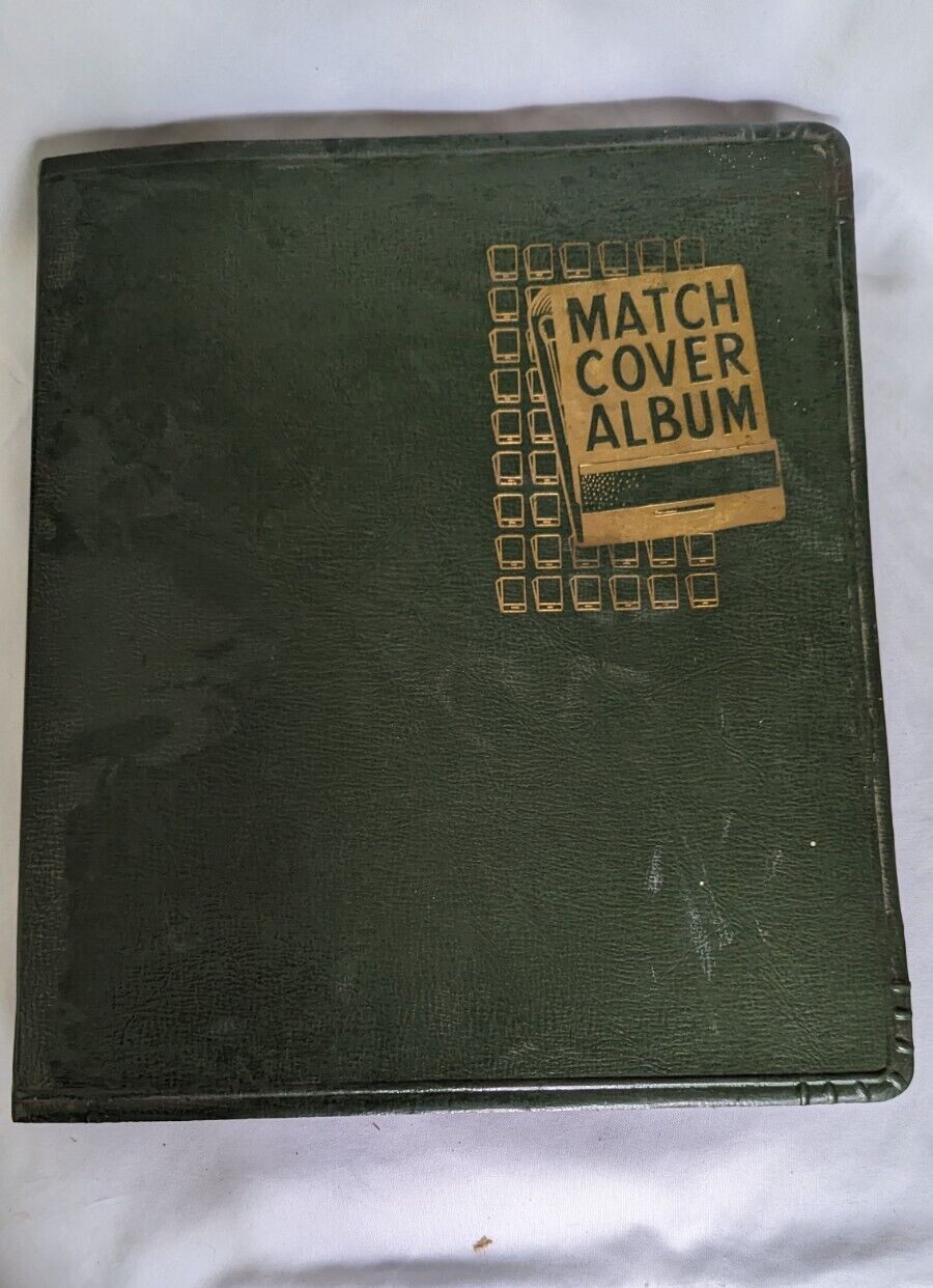 Vintage Match Cover Album with 80 Various Matchbook Covers