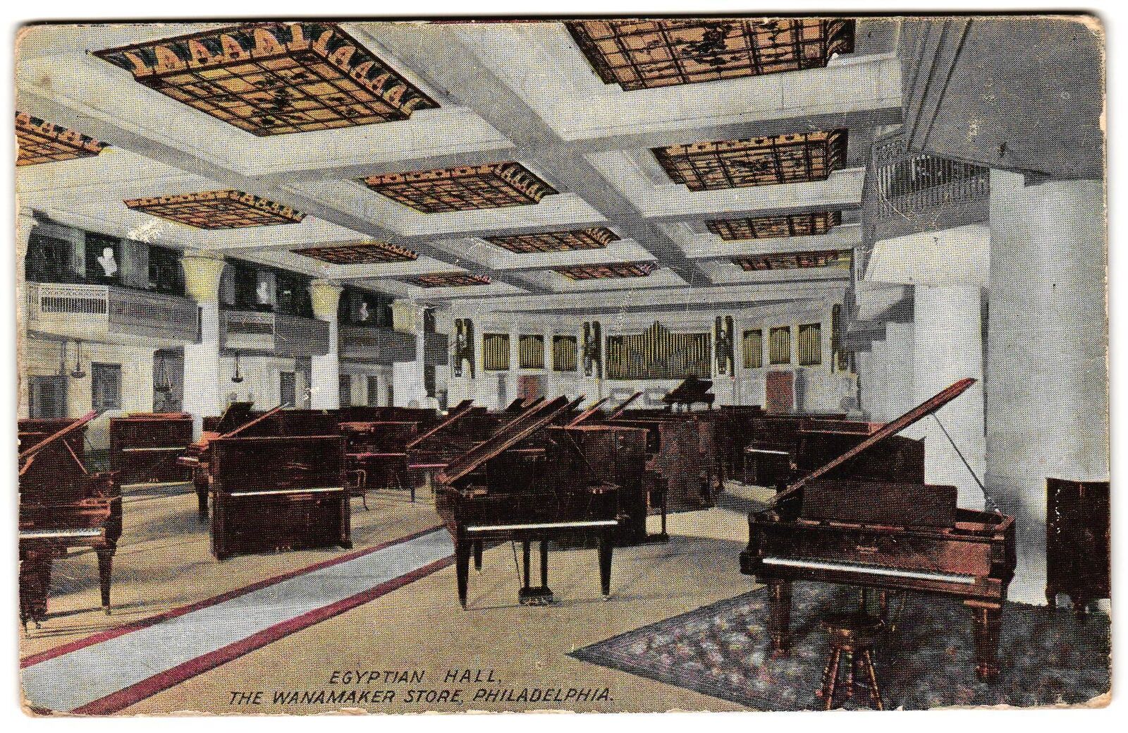 1911 Egyptian Hall John Wanamaker Mailing Card Department Store Philadelphia