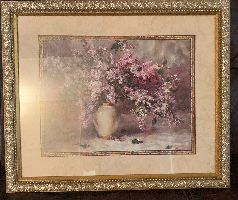 Incredibly Beautiful Vintage Home Interiors & Gifts Framed Painting Signed Print