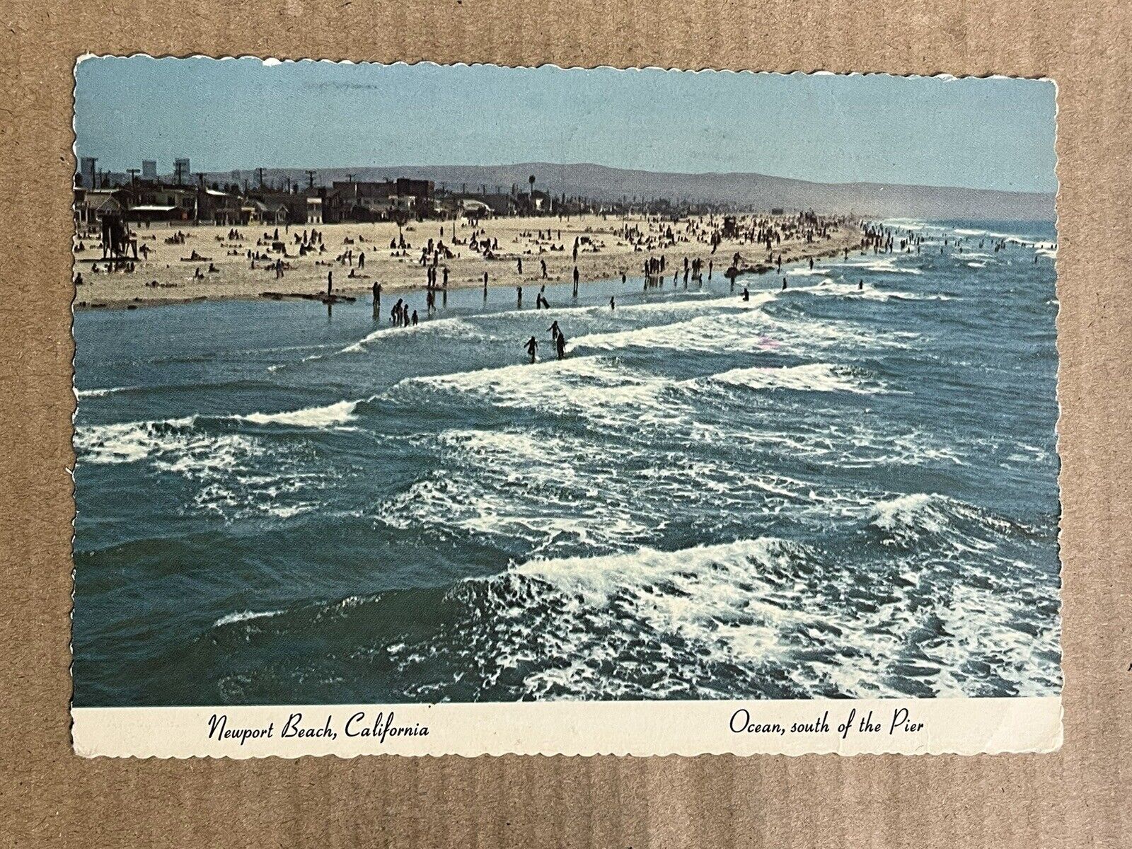 Postcard Newport Beach CA California South Of The Pier Vintage PC