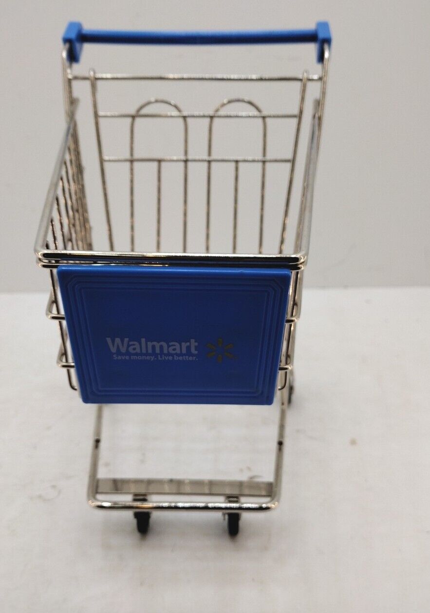 WAL-MART MINI METAL SHOPPING GROCERY CART, Fabulous and the wheels roll right 😂