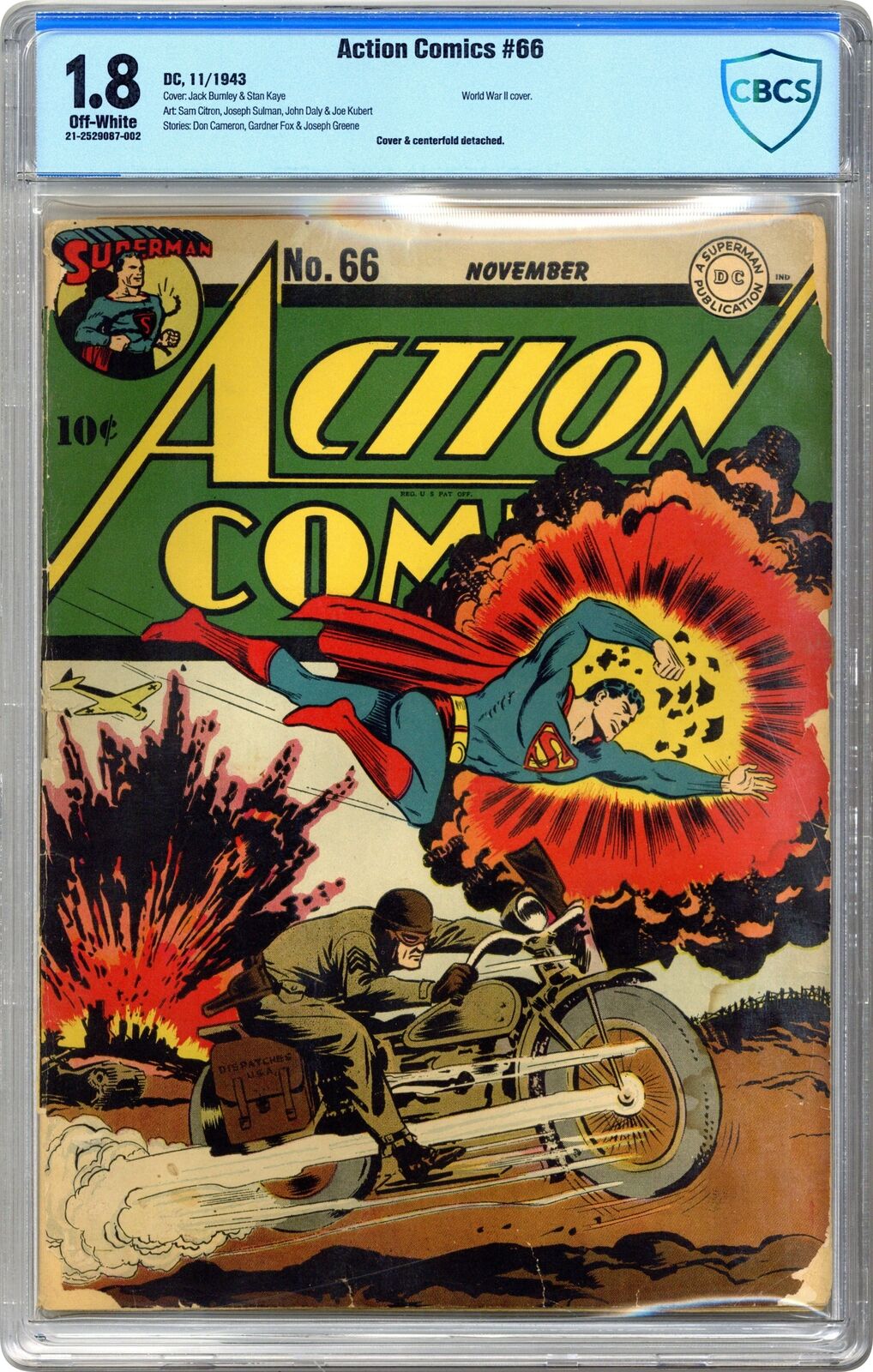 Action Comics #66 CBCS 1.8 1943 21-2529087-002