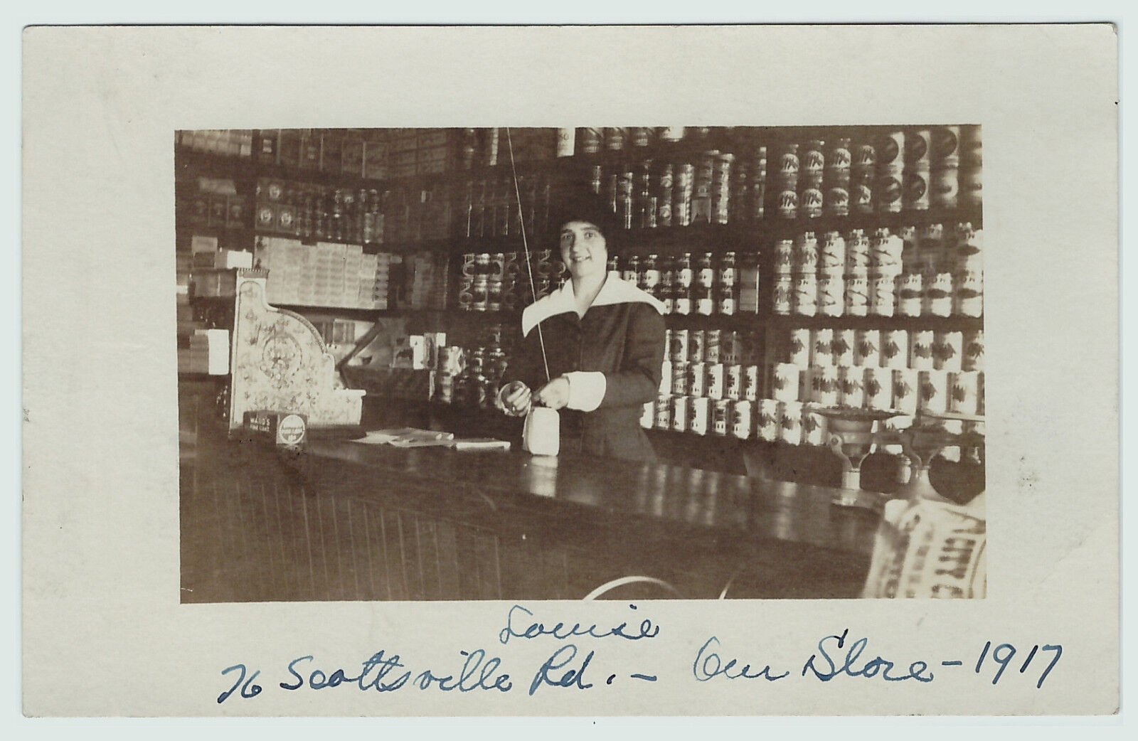RARE Real Photo - Rochester NY 76 Scottsville Rd Store Interior Unique RPPC 1917