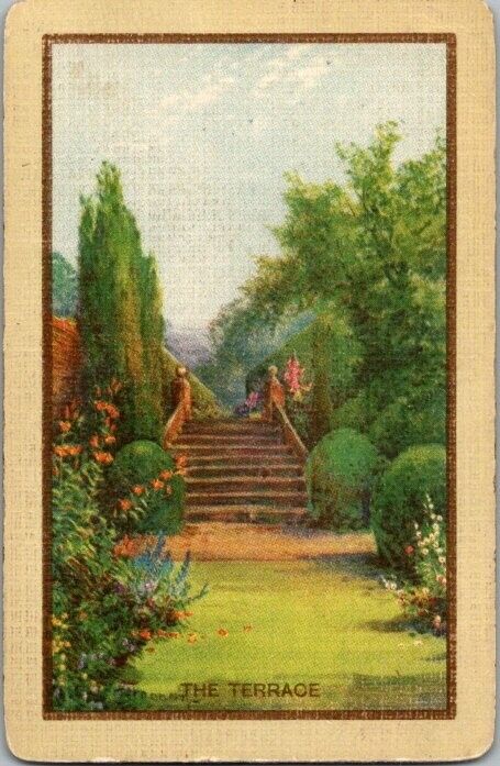 The Terrace. Named Linen Swap Playing Card.