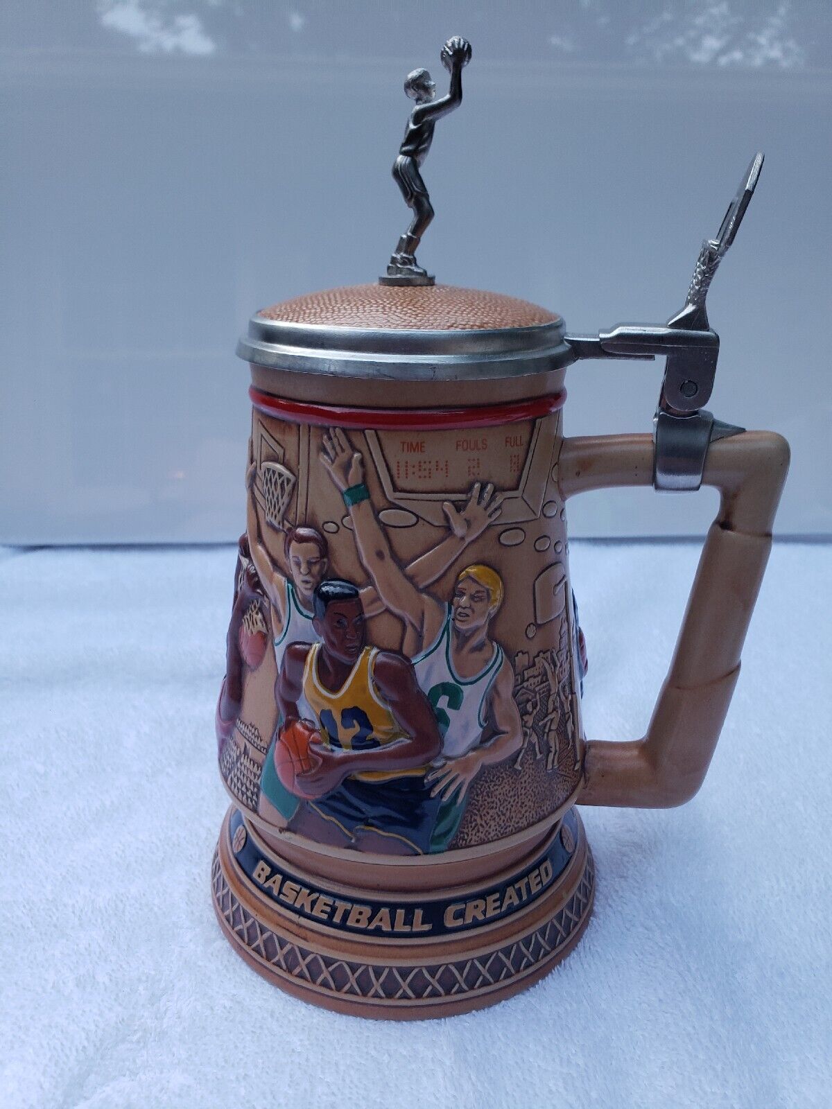 Avon A Century of Basketball Stein 1993 Handcrafted in Brazil Great Condition