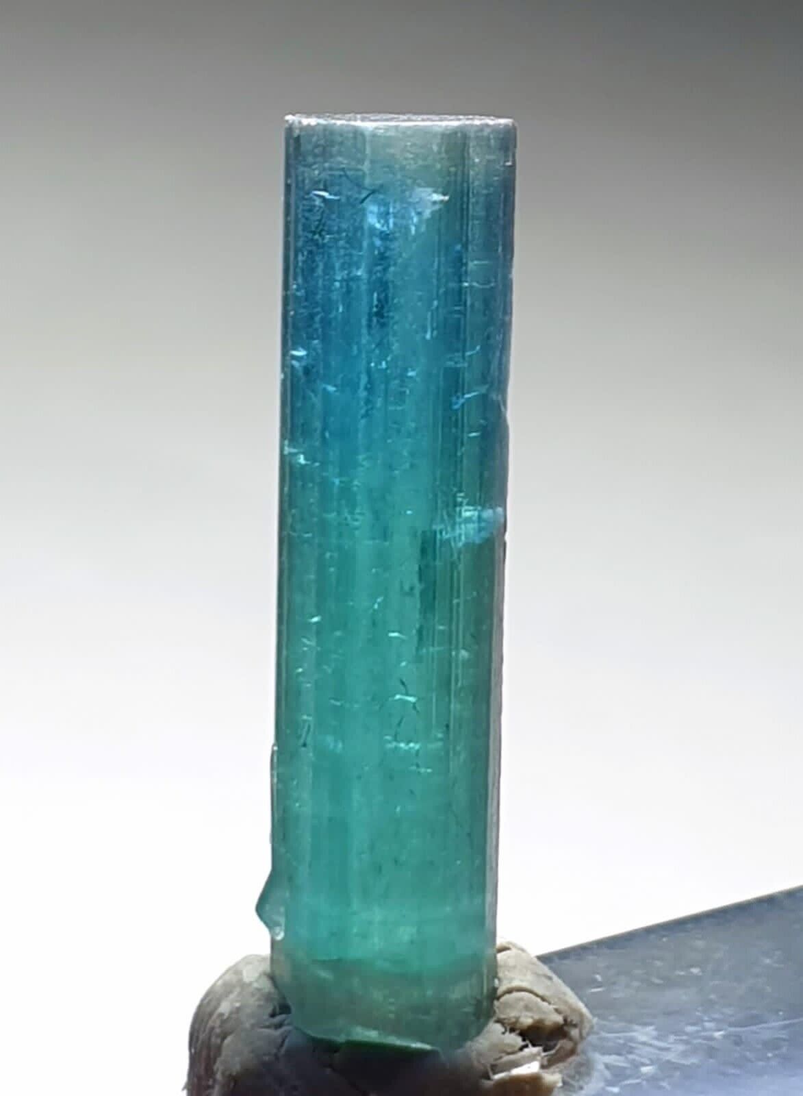 Natural Blue Terminated Tourmaline Crystal from Afghanistan