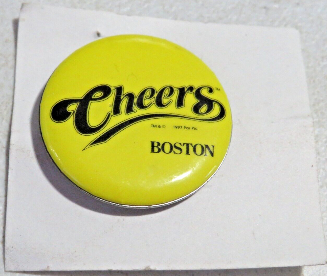 Cheers Boston 1997 Vintage Pin Pinback Button New Par Pic