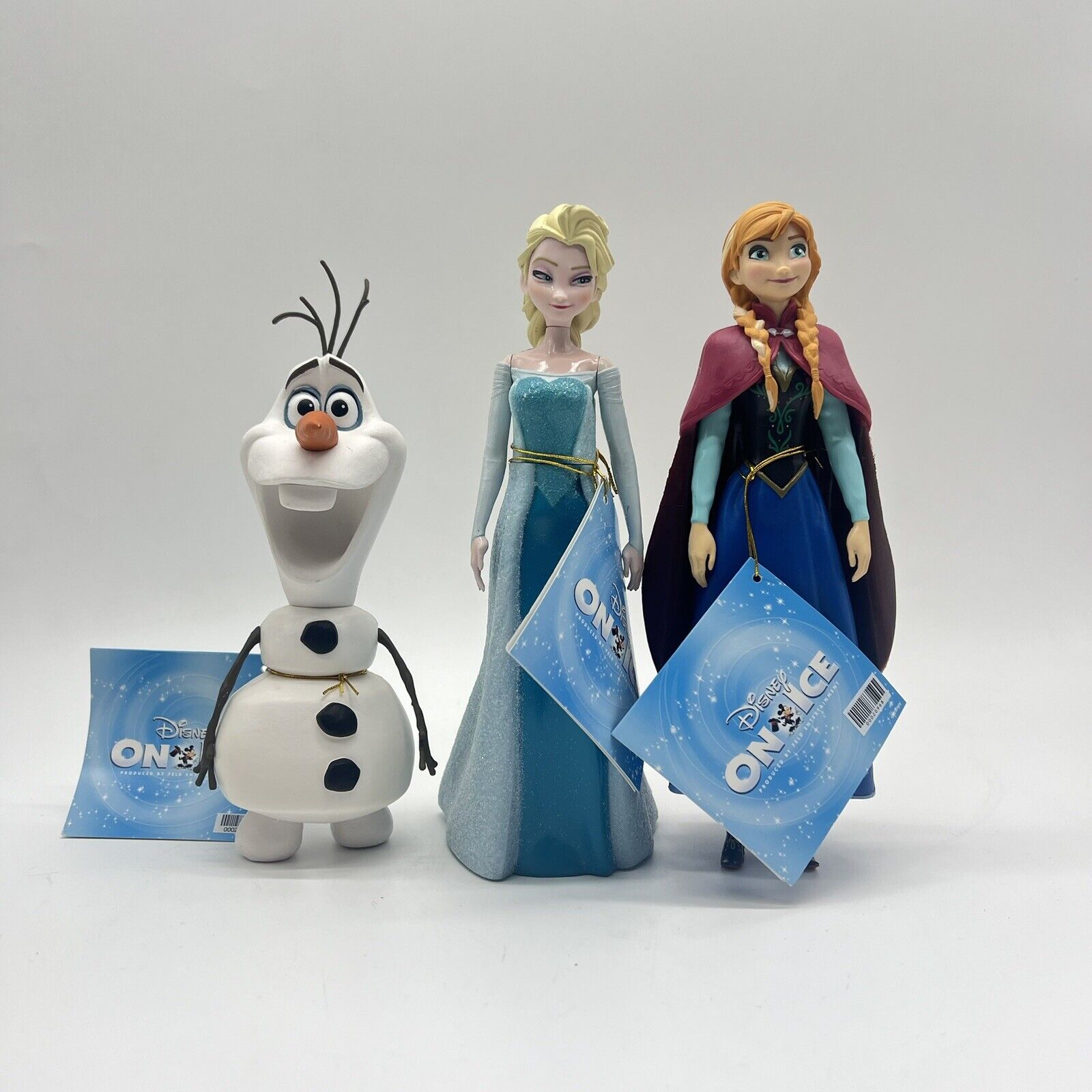 Disney On Ice Frozen Figurines Set of 3 Figures Elsa Olaf Anna New HTF