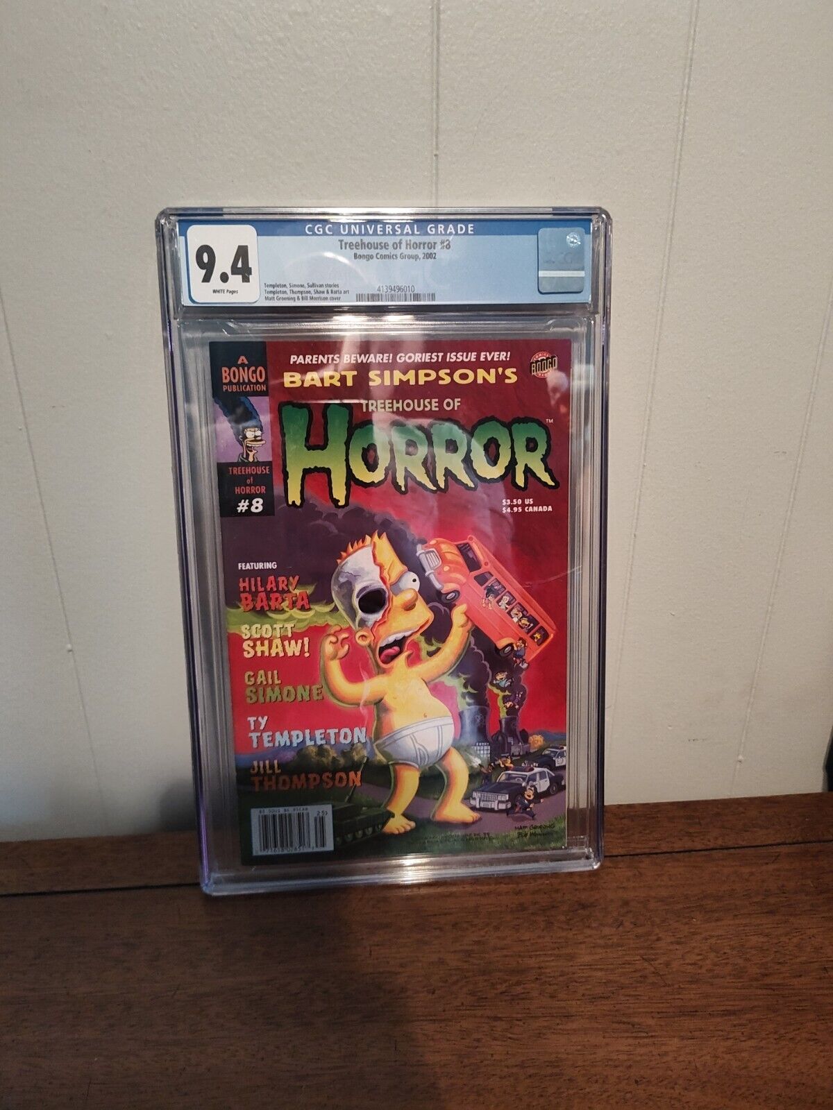 2002 Simpsons Treehouse Of Horror #8 Cgc Comics 9.4