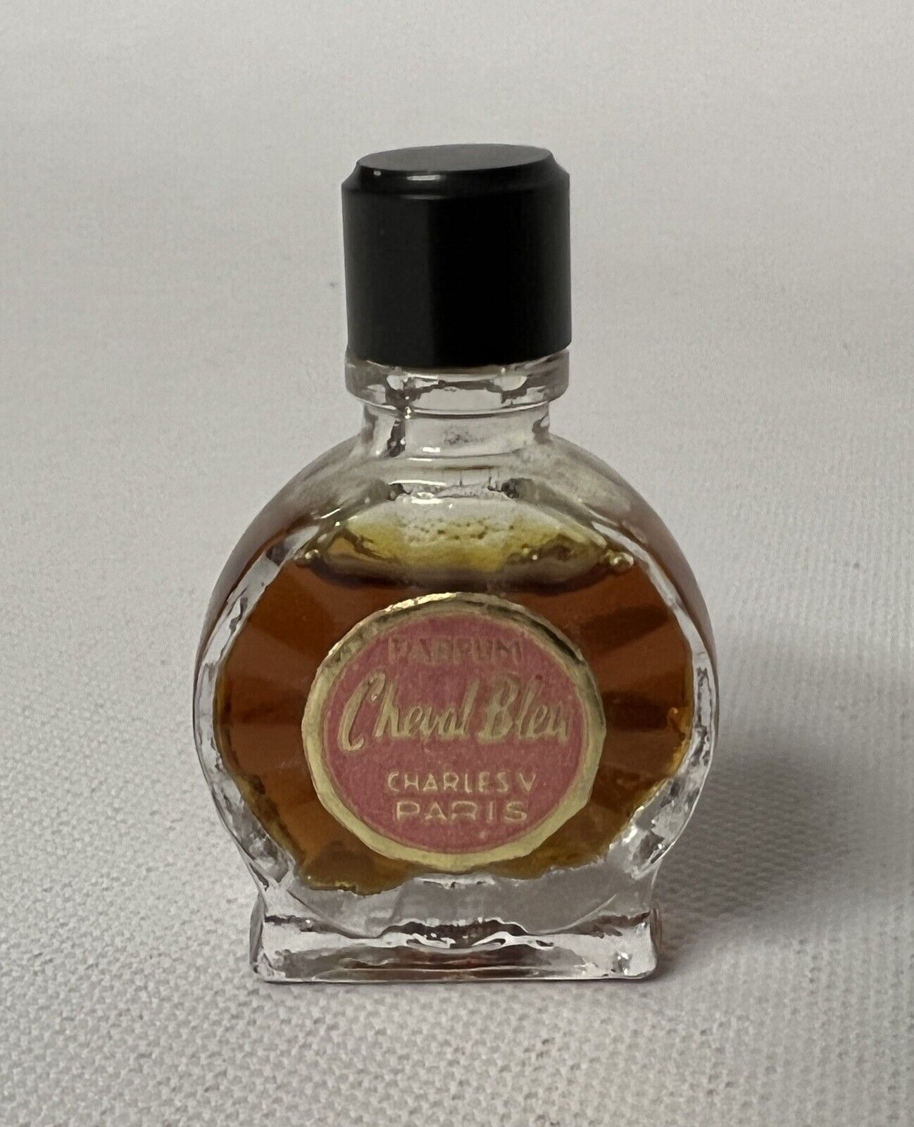 Vintage Cheval Bleu Parfum Charles V Paris Miniature Perfume Bottle