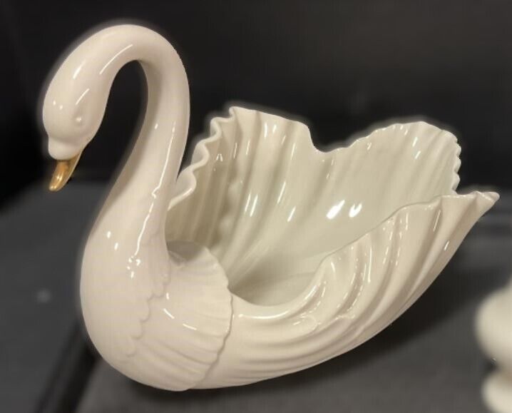 Large Vintage Lenox Swan Dish Centerpiece 9 inch X 6 Inch Made in USA