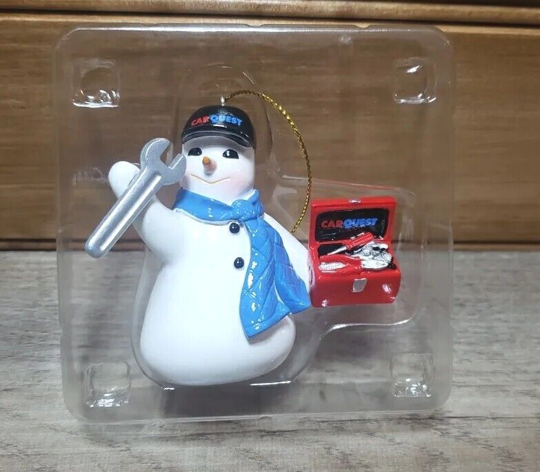 2023 Carquest Auto Parts Christmas Ornament Snowman With Toolbox New In Box 
